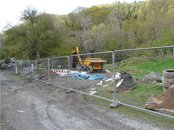 The access track to the Turbine House goes in 7 May 2015