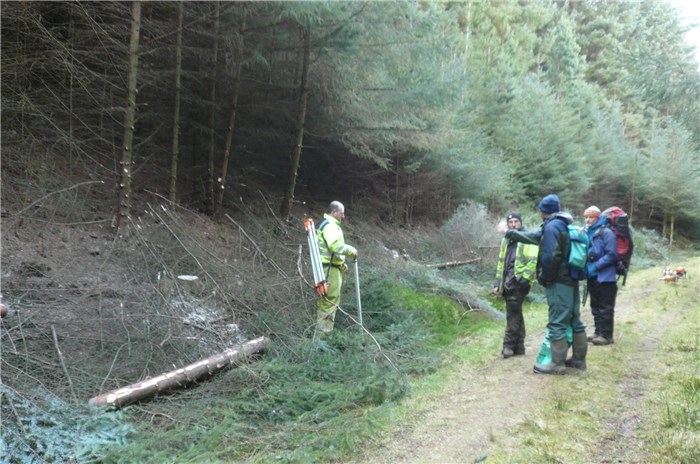 Work begins Clearing the pipeline route in Coedydd Aber Forest  3 March 2015
