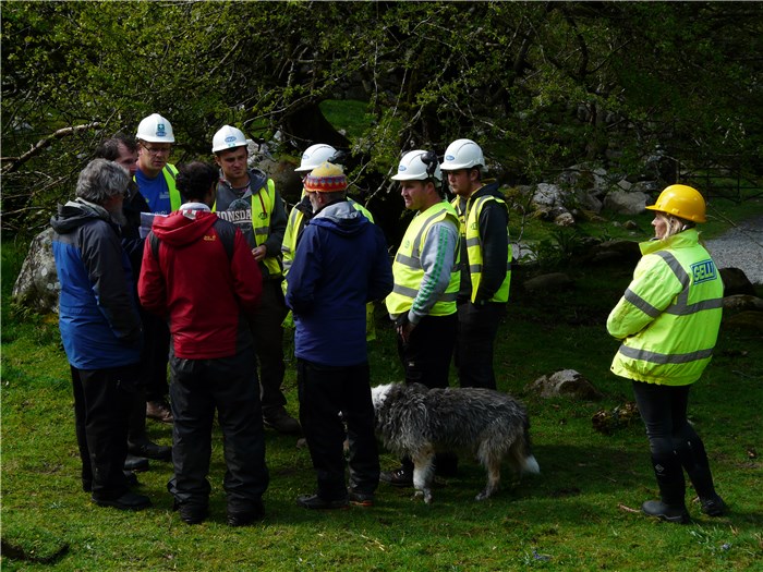 The contractors arrive on the Turbine House site 5 May 2015